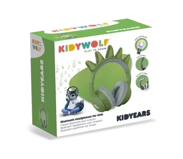 Kidywolf BT Headphones for Kids - Dino Bruin