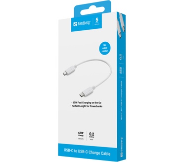 Sandberg USB-C Charge Cable 0.2m Wit