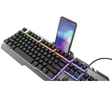 Trust GXT 853 Esca Metal Rainbow Gaming Keyboard (Qwerty US)