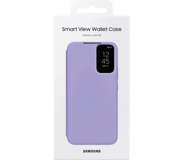 Samsung Galaxy A34 Smart View PC Book Case Paars