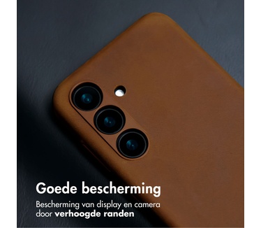 Accezz Vintage Leather Magsafe Backcover Samsung Galaxy S24 / S25 - Tabacco Cognac