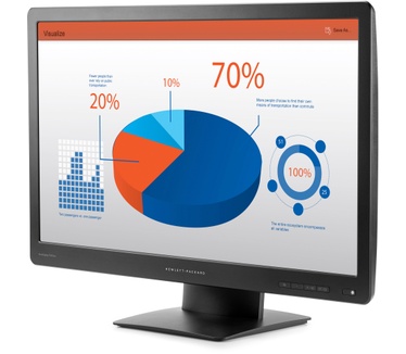 HP ProDisplay P242va Zwart