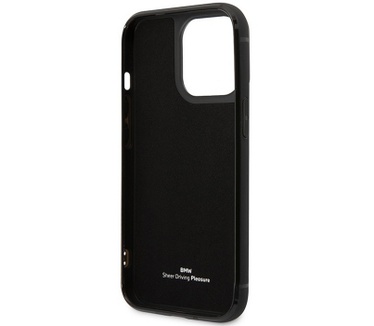 BMW Leather Card Slot Back Case Apple iPhone 14 Pro (6.1") Zwart Zwart