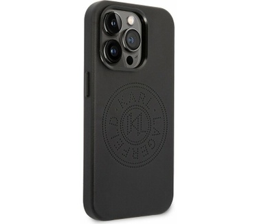 Karl Lagerfeld Perforated Logo Back Case - iPhone 14 Pro - Zwart Zwart
