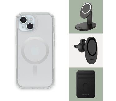 Otterbox Symmetry Series Clear voor MagSafe voor iPhone 15, Clear (iPhone 15) Transparant