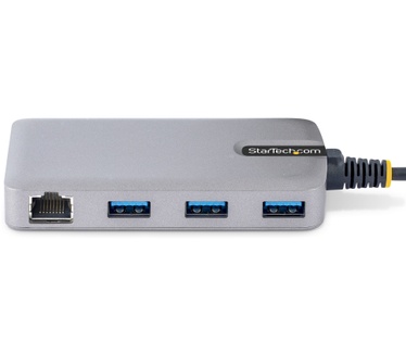 Startech.com 3-Port USB-C Hub met Ethernet, 3x USB-A , Gigabit Ethernet RJ45, USB 3.0 5Gbps, Bus-Powered, 30cm Kabel, Compacte Laptop USB Type-C Hub Adapter met GbE, Micro USB Voeding