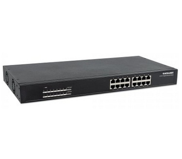 Intellinet 16-Port Gigabit Ethernet Rackmount PoE+ Switch