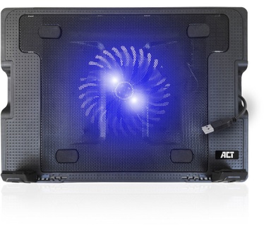 ACT AC8110 Laptopstandaard, tot 17”, in hoogte verstelbaar (5 standen), 2-poorts hub
