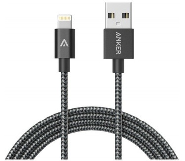 Anker Nylon gevlochten Lightning kabel MFI - 1.8M - Grey