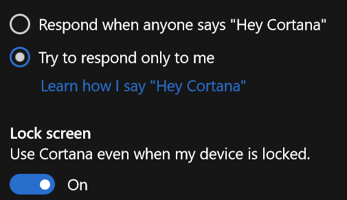 Windows 10 Anniversary Update Cortana Lockscreen stem