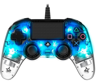 Nacon Officieel gelicenseerde Illuminated Wired Compact Controller voor PS4 - blauw