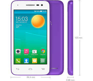 Alcatel POP S3 (White Front) Paars