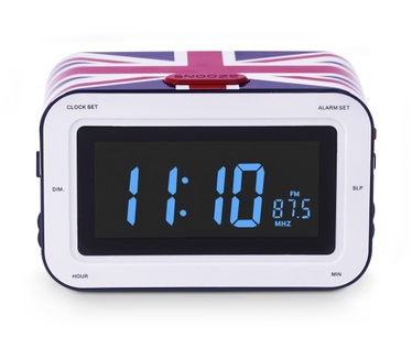 Bigben Interactive Stijlvolle wekkerradio met Britse vlag
