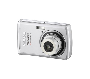 Pentax Optio E60 Zilver (Voorkant)