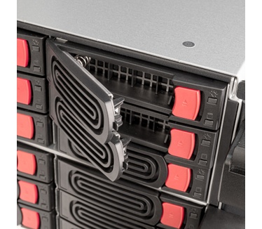 Silverstone RM43-324-RS 4U 24-bay 2.5"/3.5" HDD rackmount storage chassis with Mini-SAS HD SFF-8643 12 Gb/s interface