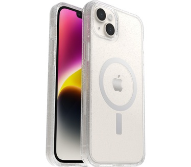 Otterbox OtterBox Symmetry+ doorzichtige hoes voor iPhone 14 Plus voor MagSafe, schokbestendig, valbestendig, dunne beschermende hoes, 3x getest volgens militaire standaard, Antimicrobieel, Stardust