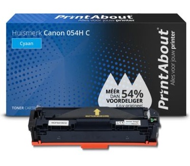 PrintAbout Huismerk Canon 054H C Toner Cyaan Hoge capaciteit