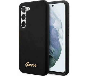 Guess Silicone Back Case voor Samsung Galaxy S23+ (S916) - Zwart Zwart