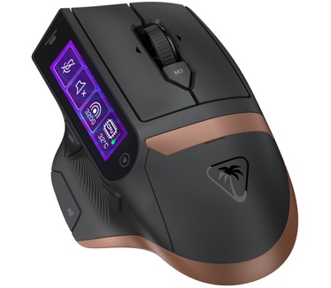 Turtle Beach Command Series MC7 draadloze 8K aanpasbare RGB-gamingmuis - Zwart, touchscreendisplay, oplaadstation, echte 8K-polling, Owl?Eye optische sensor 30K DPI, Bluetooth, optische schakelaars