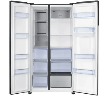 Frilec Frilec BONNSBS-680-WS-040CB - Amerikaanse Koelkast - Waterdispenser - No Frost - Energiezuinig C - 5 Jaar Garantie - Supervriezen - 592 Liter - Display - Zwart