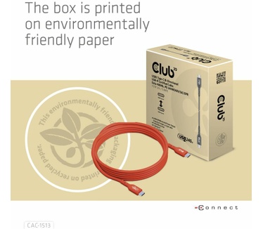 Club 3D CLUB3D USB2 Type-C Bi-Directional USB-IF Certified Cable Data 480Mb, PD 240W(48V/5A) EPR M/M 3m / 9.84 ft Oranje