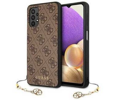 Guess 4G Charms Hard Case voor Samsung Galaxy A32 4G - Bruin Bruin
