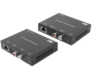 ACT Digitale of analoge audio extender set over CAT5e/6, met DAC, tot 300 meter
