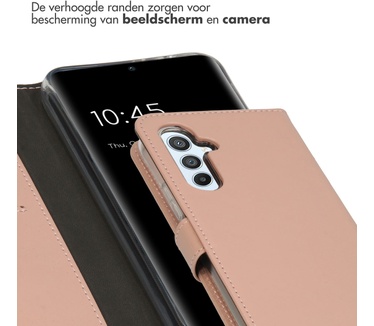 Selencia Echt Lederen Bookcase Samsung Galaxy A54 (5G) - Dusty Pink