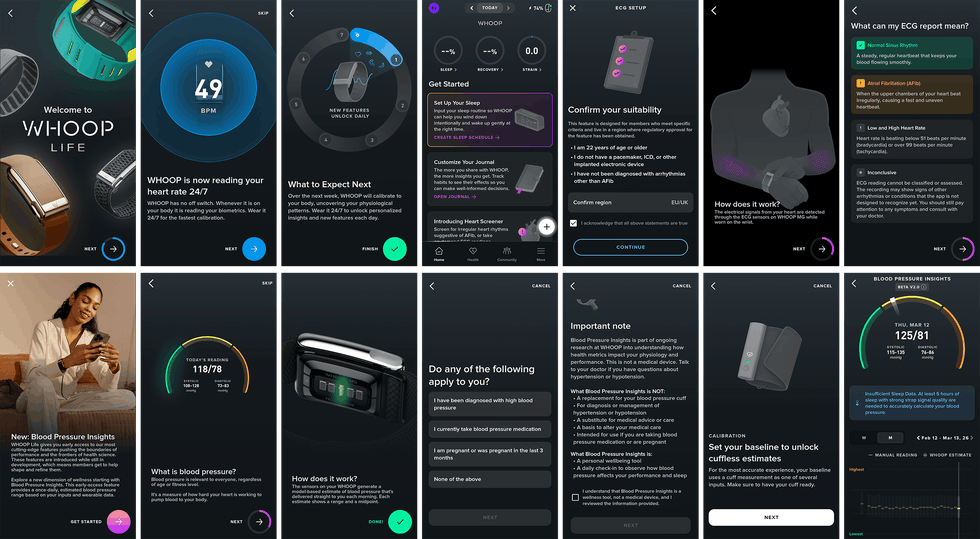 Whoop ecg en bloeddrukfuncties