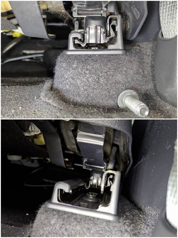 Toyota Corolla Hybrid TS - rail rechtsachter van passagiersstoel