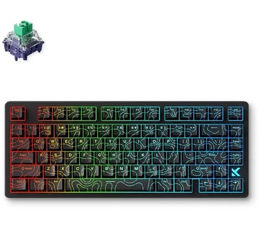 MCHOSE Jet 75 Hall Effect Magnetic Switch Gaming Keyboard Black Topographic