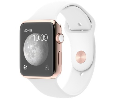 Apple Watch Edition (rozegouden pin, 42mm) Wit (Wit)