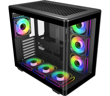 Cooler Master Elite 600, 7x ARGB fans met hub, Zwart