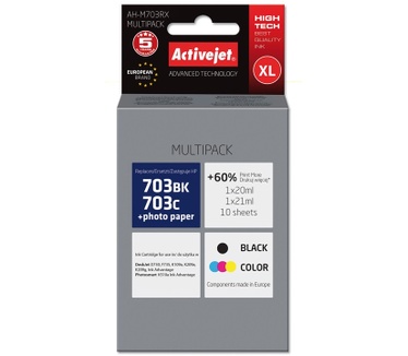 Activejet ink for Hewlett Packard No.703 Multipack