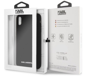 Karl Lagerfeld Silicone Case - Apple iPhone XS Max (6.5") - Zwart  Zwart