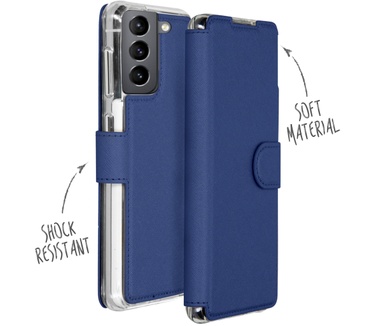Accezz Xtreme Wallet Bookcase Samsung Galaxy S21 FE - Donkerblauw (Galaxy S21 FE) Blauw