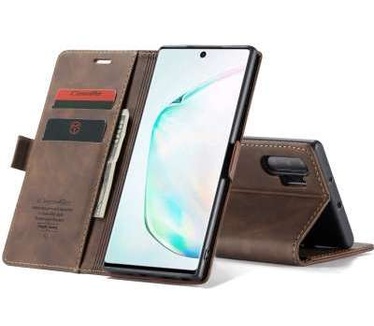 Caseme Samsung Galaxy Note 10 Plus Retro Wallet Case - Coffee