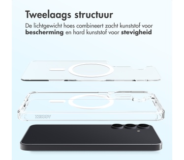 Accezz Xtreme Impact Backcover met MagSafe voor de Samsung Galaxy S26 FE - Transparant