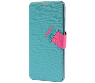 Baseus Wallet Case met stand HTC One mini (mint/pink)