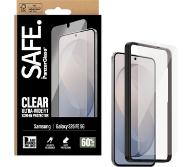 PanzerGlass SAFE. by PanzerGlass® Samsung Galaxy S26 FE 5G | Ultra-Wide Fit w. EasyAligner