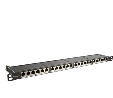 Startech.com 24-poorts Cat6a netwerk paneel 0,5 U afgeschermd Dual IDC