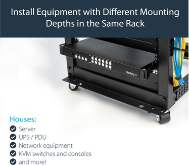 Startech.com Raildiepte adapterset voor server racks 1U