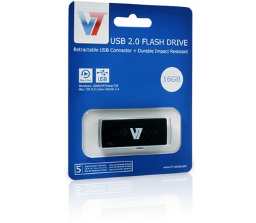 V7 USB 2.0 16GB Zwart