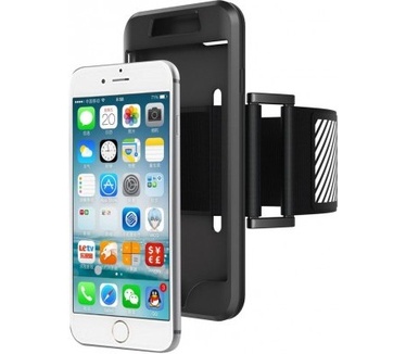 qMust Apple iPhone 7 TPU Sport armband case - Black