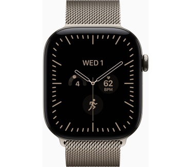 Apple Watch Series 12, 46mm, GPS + Cellular, Titanium, Milanees Bandje S/M, Titanium (Titanium)