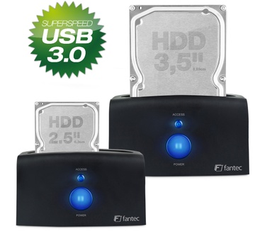 Fantec ER-U3 Docking Station Zwart