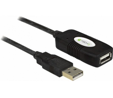 Techly Active Extension Cable USB 2.0 Hi-Speed 10m IUSB-REP10TY Zwart