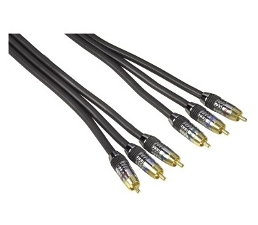 Hama YUV Connection Cable 3 RCA (phono) Plugs-3 RCA (phono) Plugs,chrome, 3m