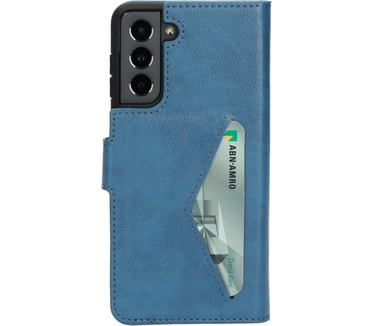Mobiparts Classic Wallet Case Samsung Galaxy S21 Steel Blue
