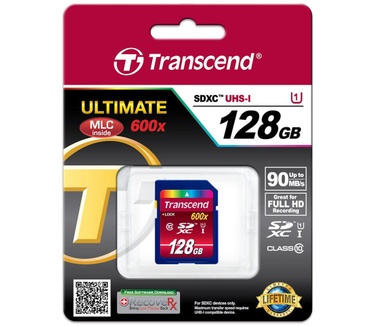 Transcend SDXC Class 10 UHS-I UHS-I 600x (Ultimate) 128GB